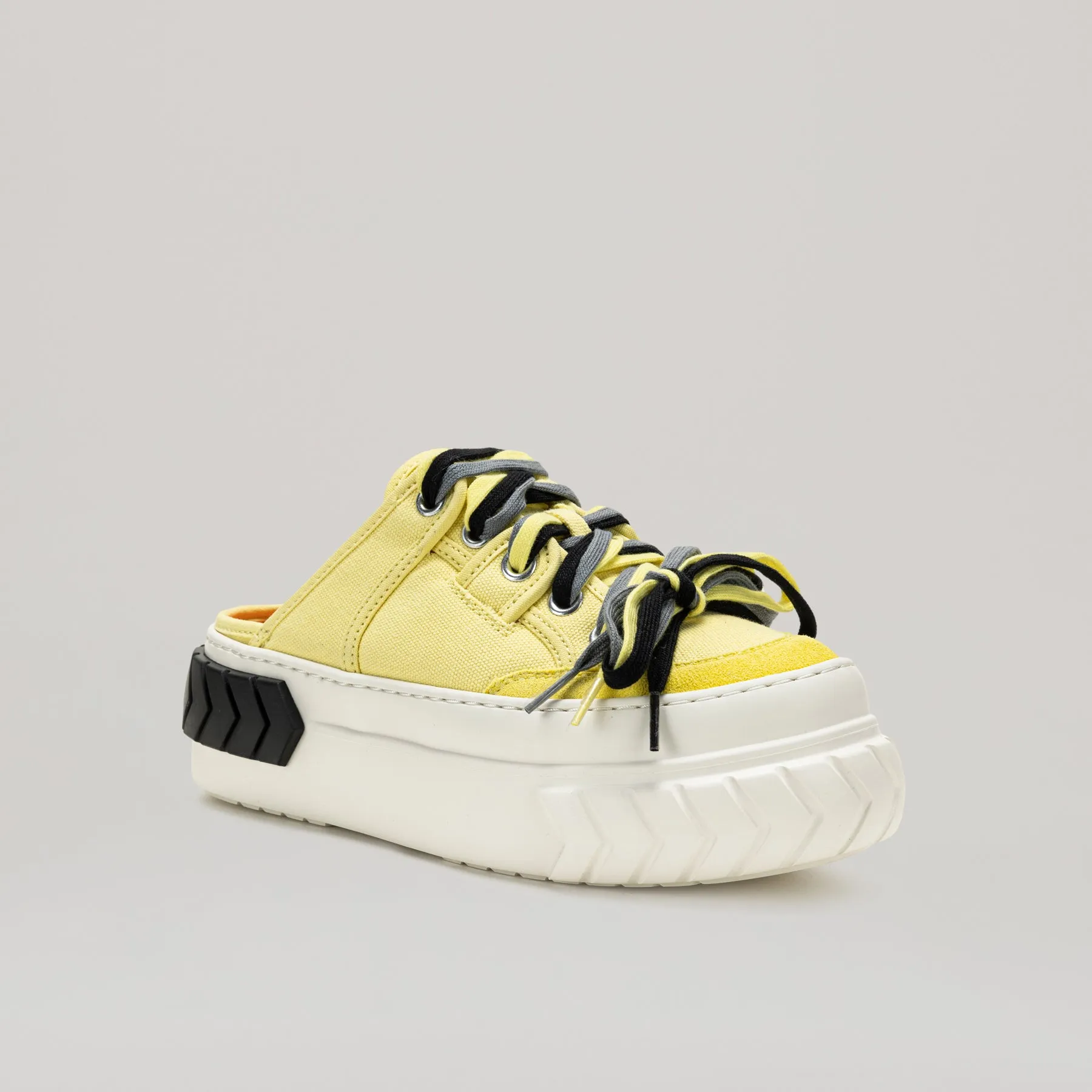 both - TYRES PLATFORM MULTI-LACED MULES-BLACK/YELLOW sold by both product image thumbnail 2