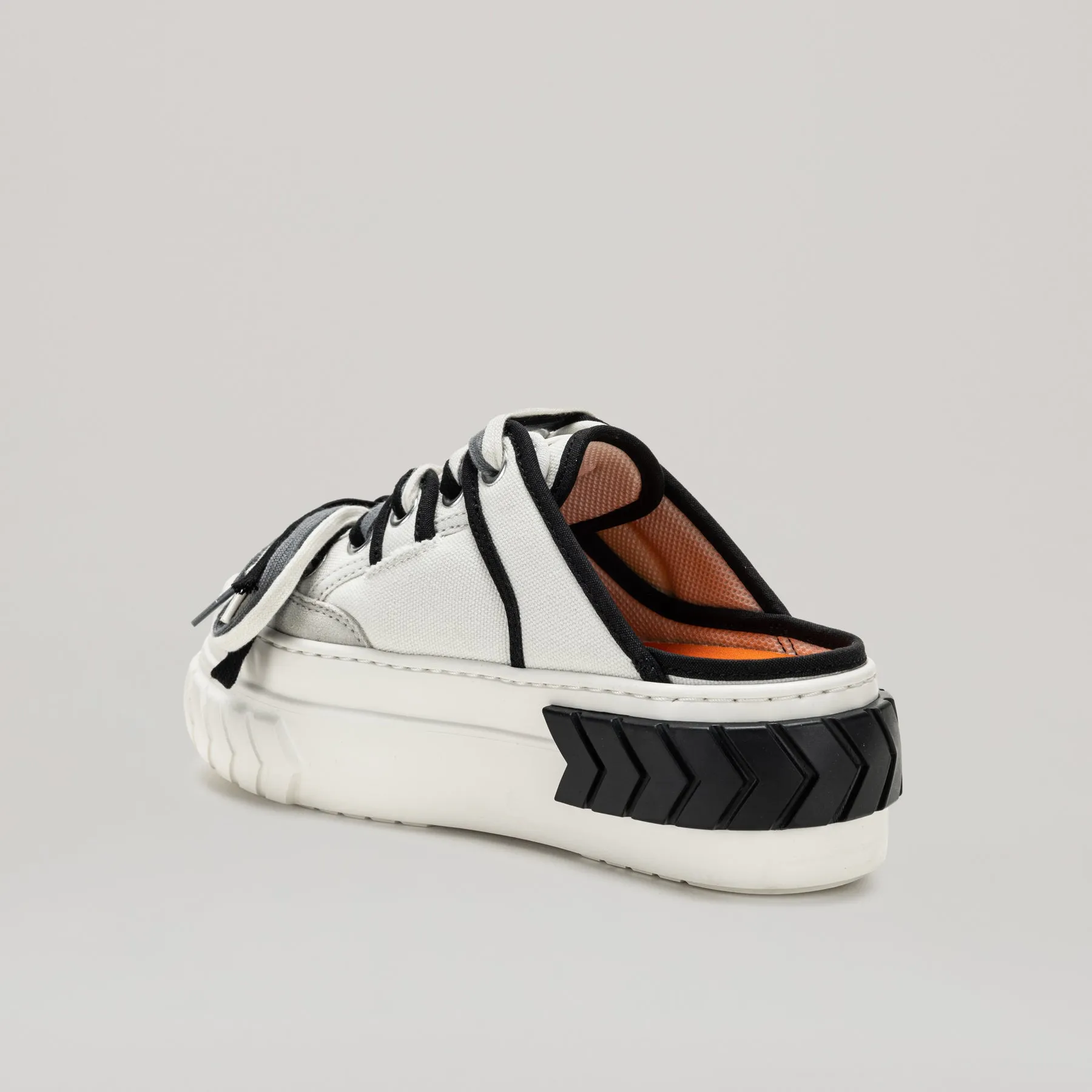 both - TYRES PLATFORM MULTI-LACED MULES-BLACK/WHITE sold by both product image thumbnail 3