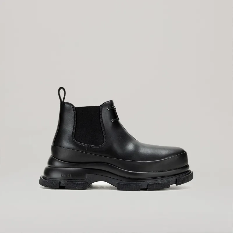 both - GAO EVA METAL LOGO ANKLE BOOT-BLACK made by both