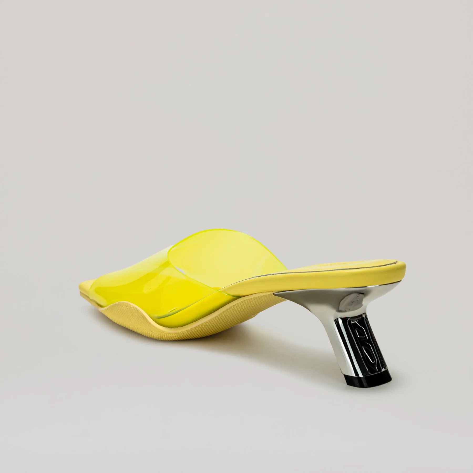 both - 40MM KITTEN HEELED PVC MULE-YELLOW sold by both product image thumbnail 4