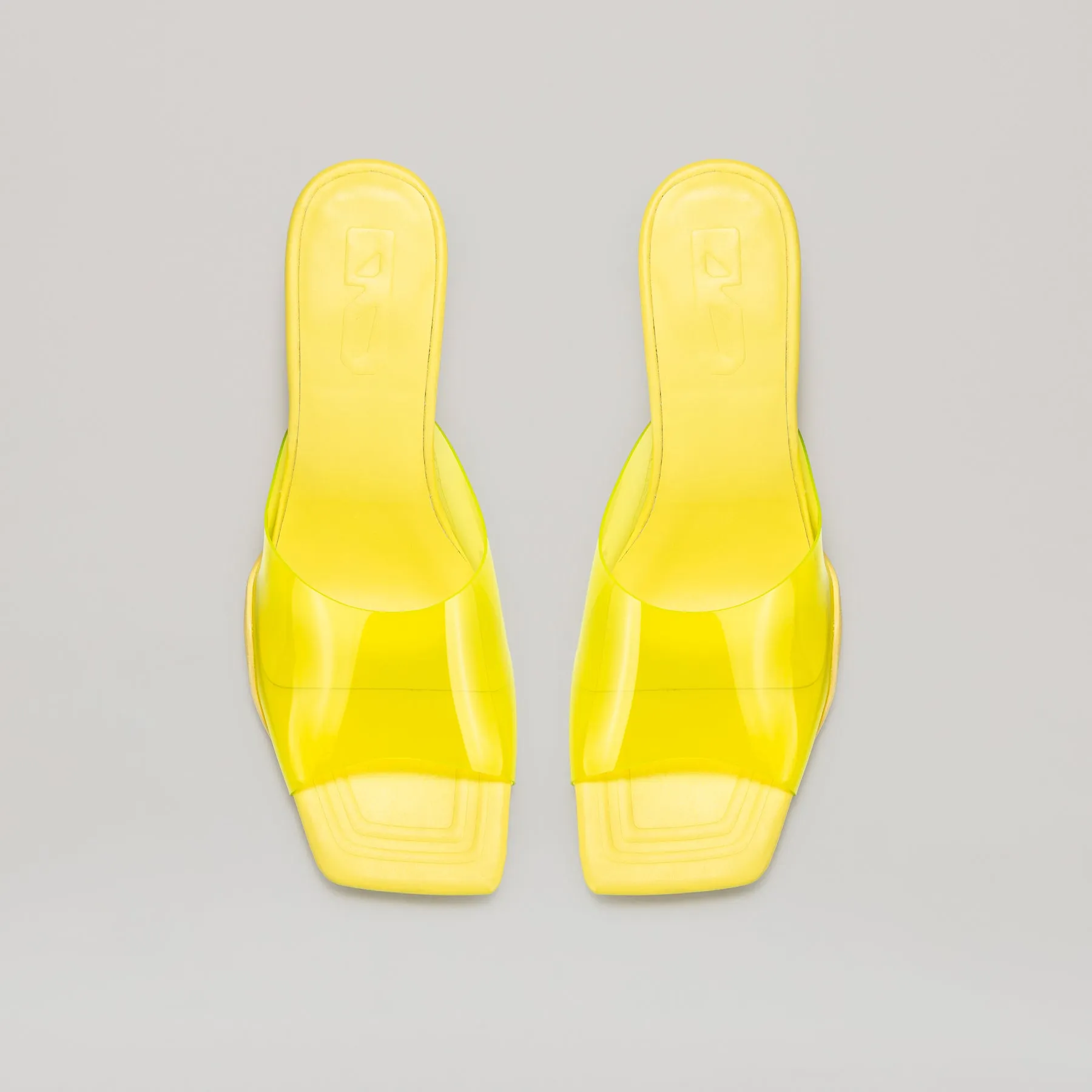 both - 40MM KITTEN HEELED PVC MULE-YELLOW sold by both product image thumbnail 5