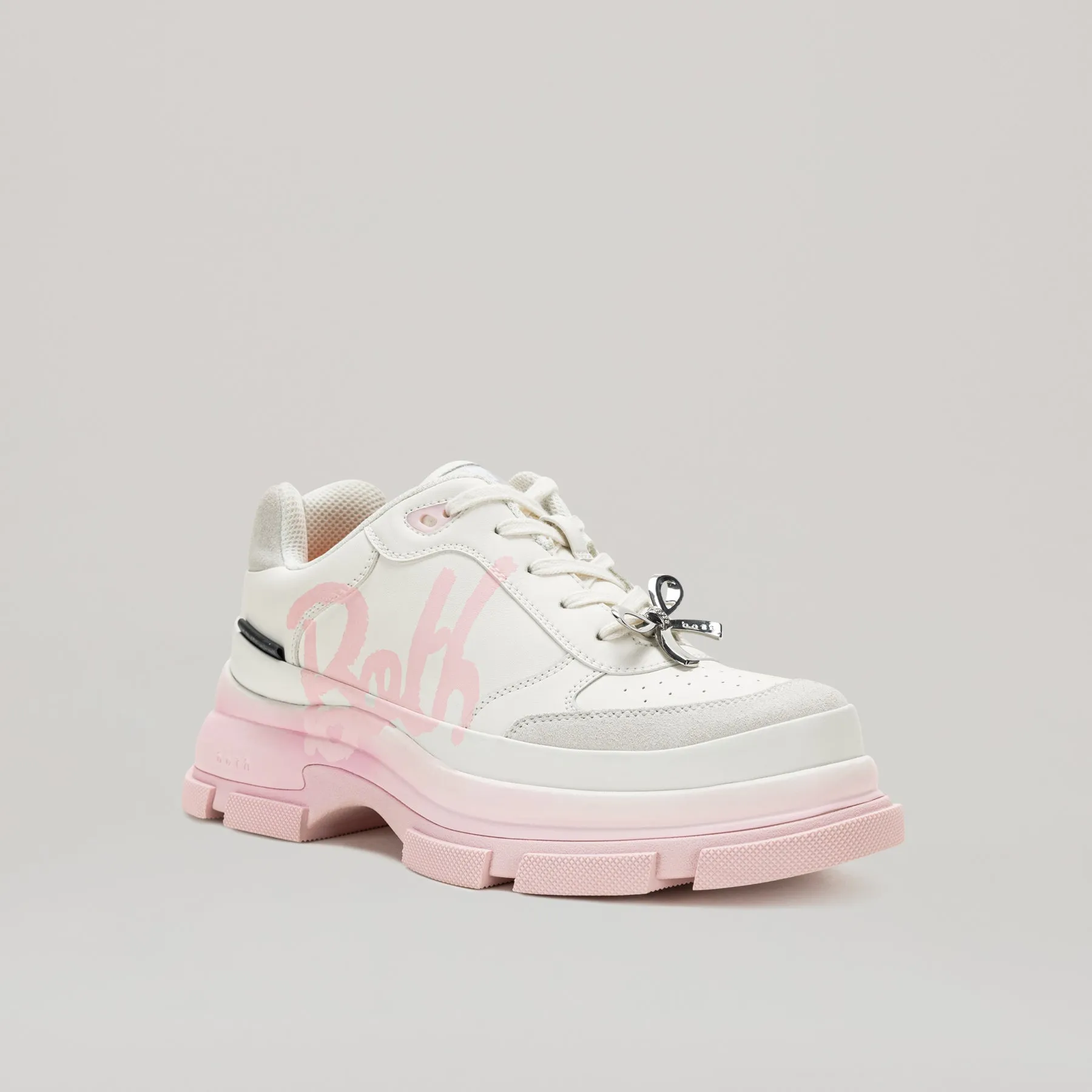 both - GAO EVA METAL BOW PRINTED SNEAKER-PINK/WHITE sold by both product image thumbnail 4