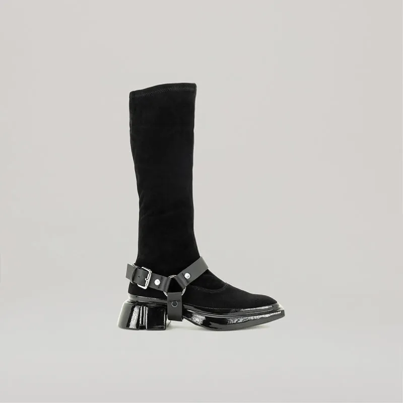 both - GANG KNEE BOOTS-BLACK sold by both