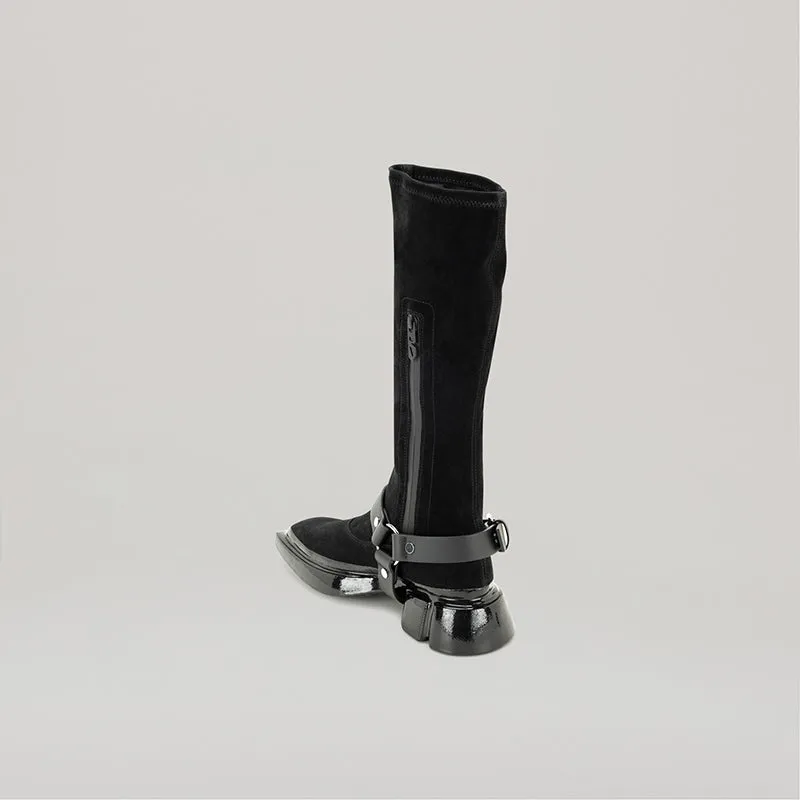 both - GANG KNEE BOOTS-BLACK sold by both product image thumbnail 4