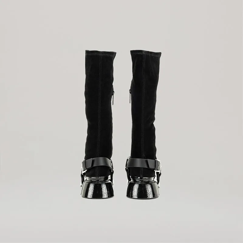 both - GANG KNEE BOOTS-BLACK sold by both product image thumbnail 5