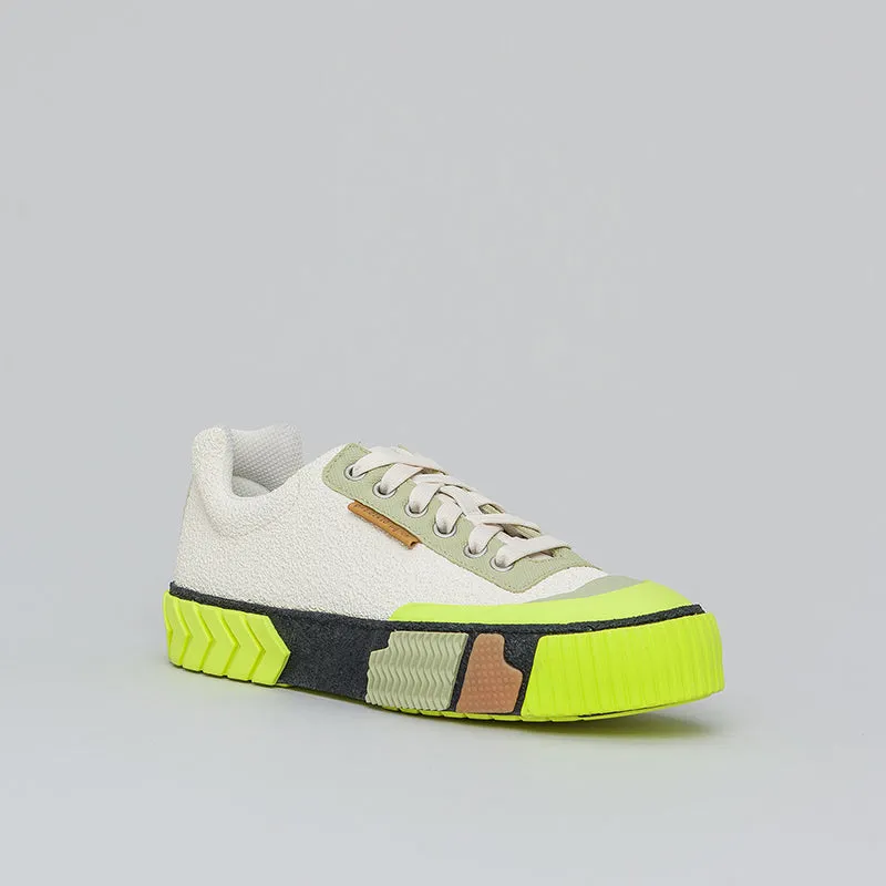 both - BROKEN-C LOW TOP-STONE WHITE/NEON YELLOW sold by both product image thumbnail 2