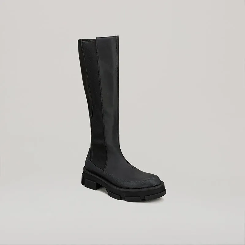 both - GAO PLATFORM KNEE BOOTS-BLACK sold by both product image thumbnail 2