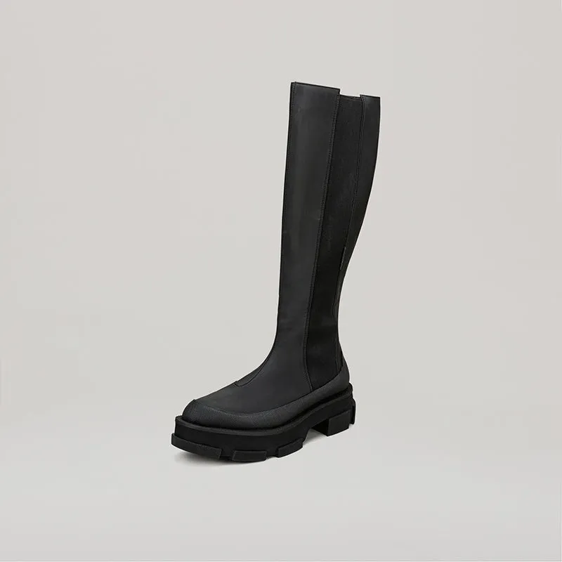 both - GAO PLATFORM KNEE BOOTS-BLACK sold by both product image thumbnail 4