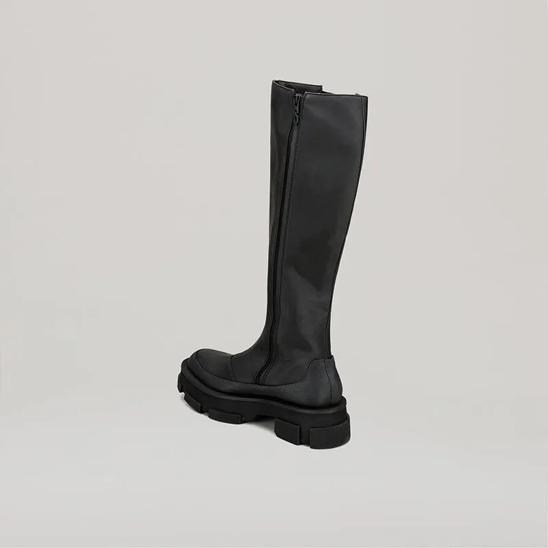 both - GAO PLATFORM KNEE BOOTS-BLACK sold by both product image thumbnail 3