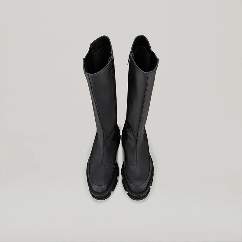 both - GAO PLATFORM KNEE BOOTS-BLACK sold by both product image thumbnail 5
