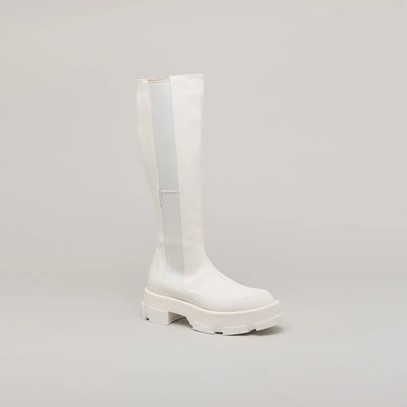 both - GAO PLATFORM KNEE BOOTS-WHITE sold by both product image thumbnail 2