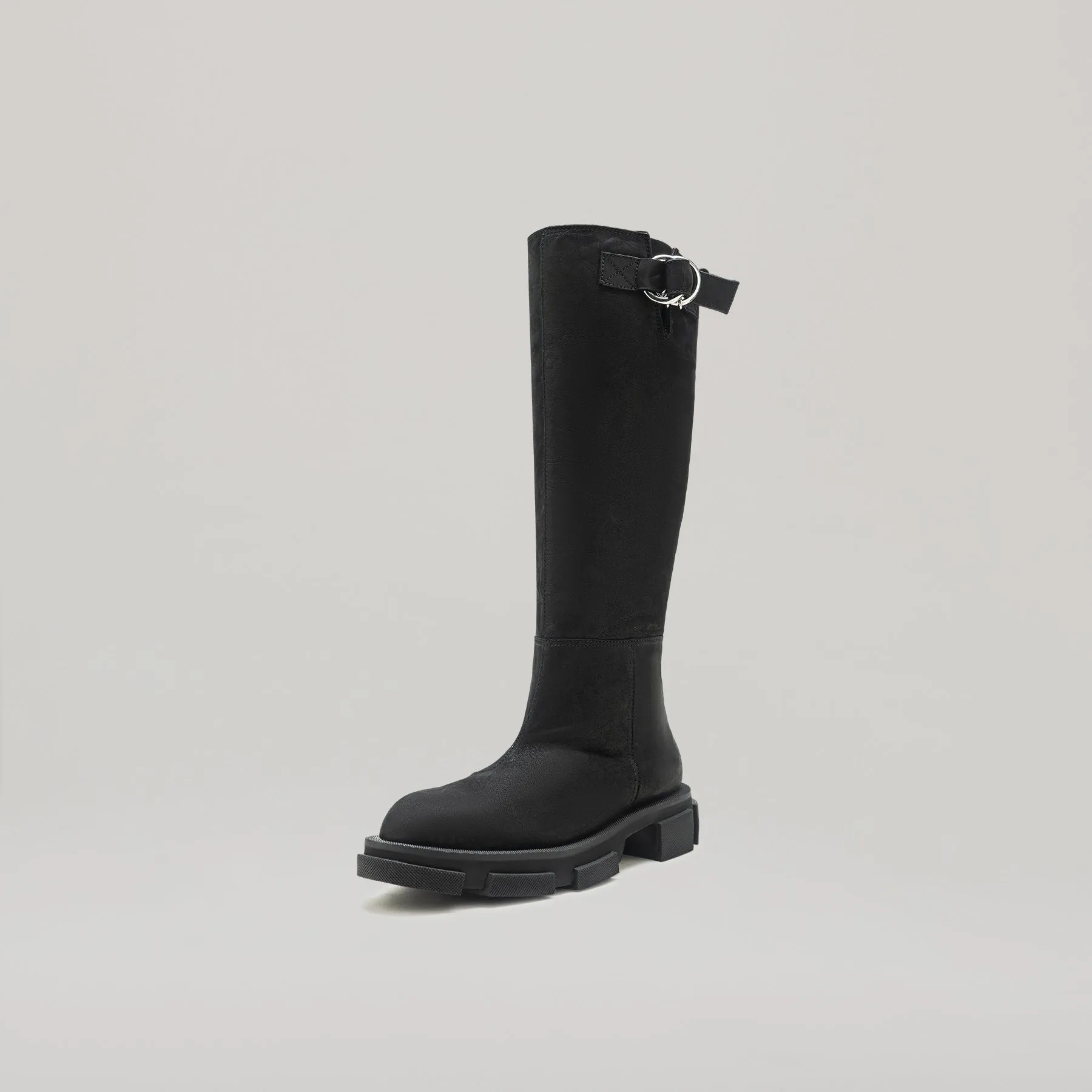 both - GAO PIERCED KNEE BOOT-BLACK sold by both product image thumbnail 3