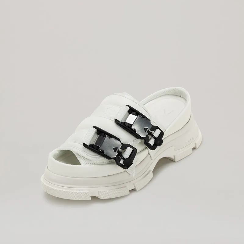 both - GAO EVA BUCKLED SLIDES-WHITE sold by both product image thumbnail 3