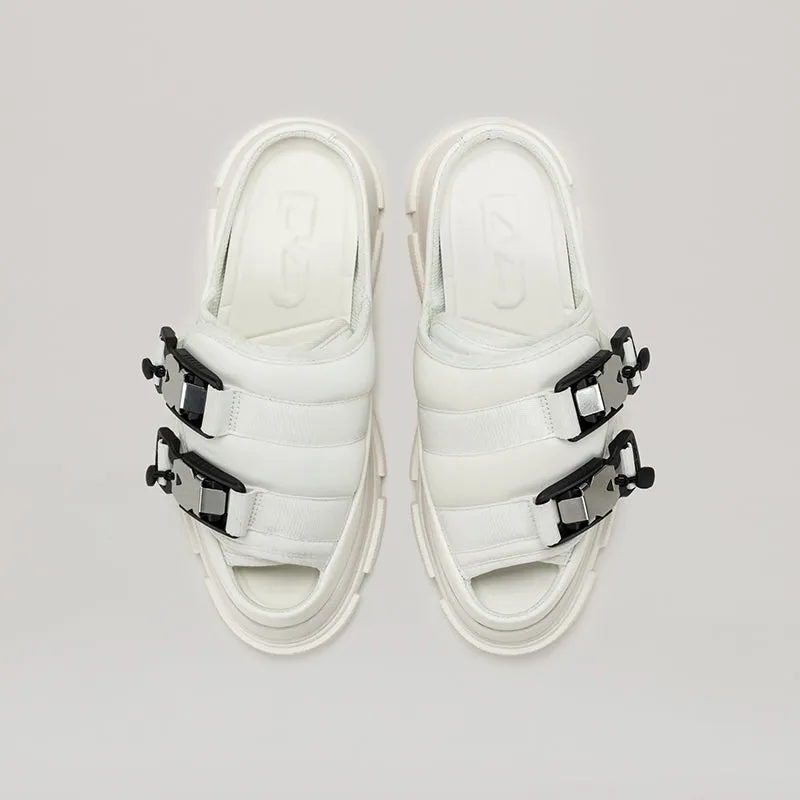 both - GAO EVA BUCKLED SLIDES-WHITE sold by both product image thumbnail 5