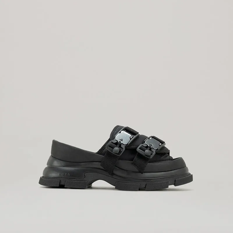 靴 both paris GAO EVA BUCKLED SLIDES-BLACK both - GAO SLIDES-BLACK – both paris