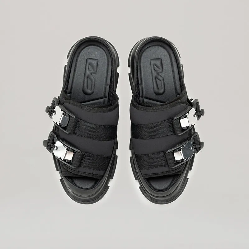 靴 both paris GAO EVA BUCKLED SLIDES-BLACK both - GAO SLIDES-BLACK – both paris