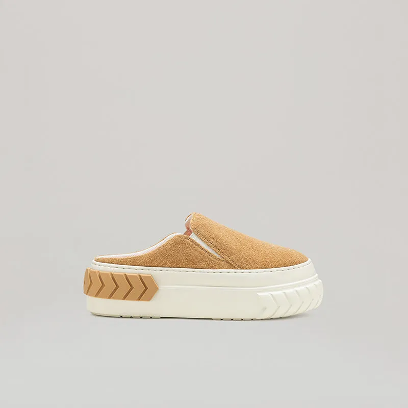 both - TYRES PLATFORM MULES-WHITE/KHAKI sold by both