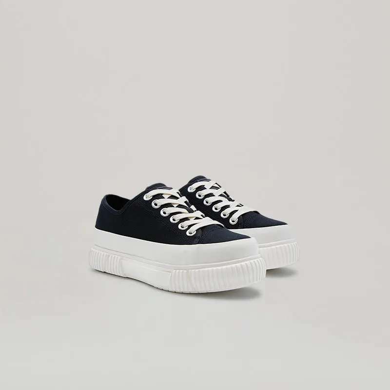 both - EVA PLATFORM SNEAKER-WHITE/BLACK sold by both product image thumbnail 5