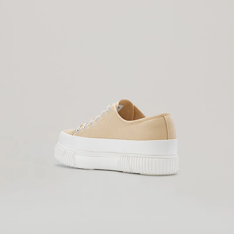 both - EVA PLATFORM SNEAKER-WHITE/BEIGE sold by both product image thumbnail 3