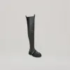 both x DION LEE-GAO PLATFORM THIGH HIGH BOOTS-BLACK sold by both