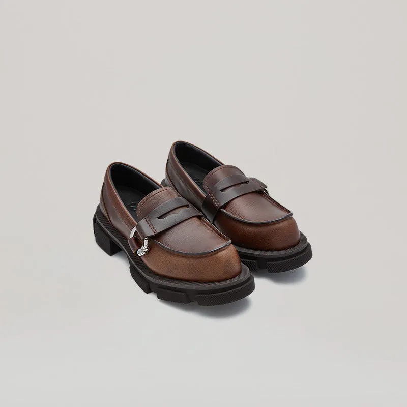 both - GAO PIERCED LOAFER-BROWN sold by both product image thumbnail 5