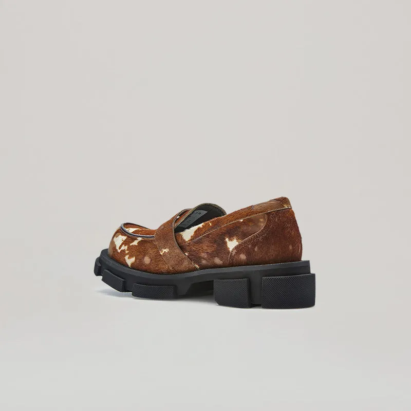 both - GAO PIERCED LOAFER-BROWN/CREAM sold by both product image thumbnail 3