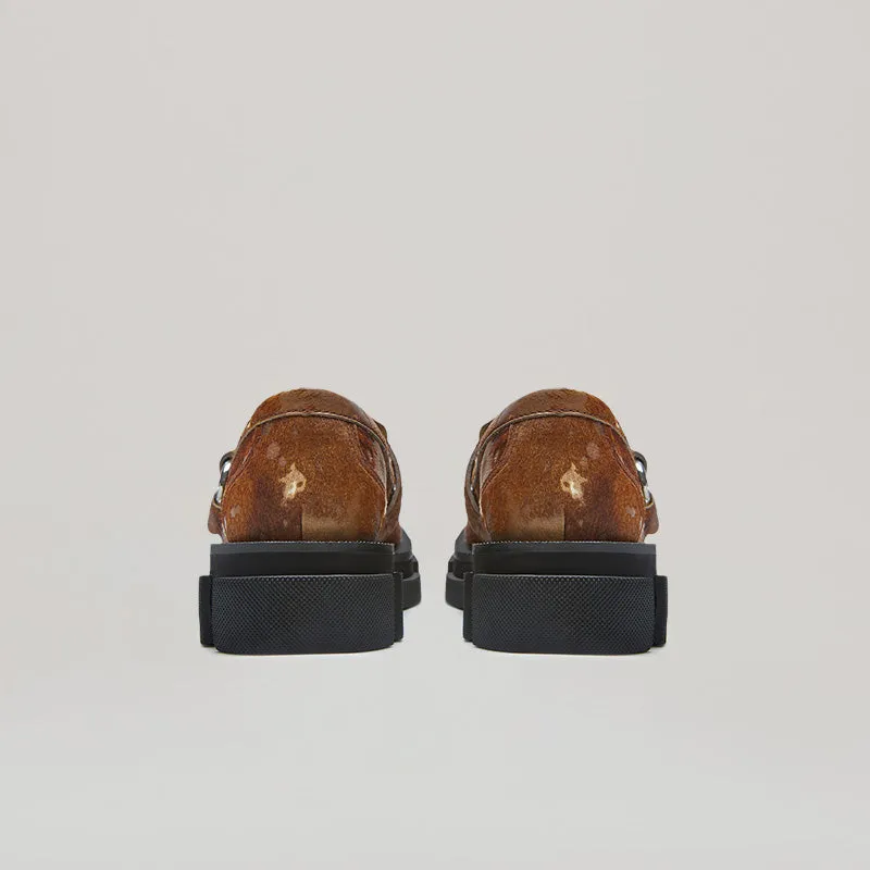 both - GAO PIERCED LOAFER-BROWN/CREAM sold by both product image thumbnail 4