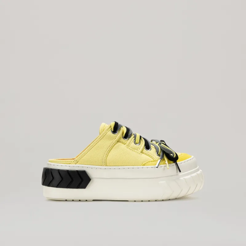 both - TYRES PLATFORM MULTI-LACED MULES-BLACK/YELLOW sold by both