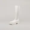 both - GAO PLATFORM KNEE BOOTS-WHITE sold by both
