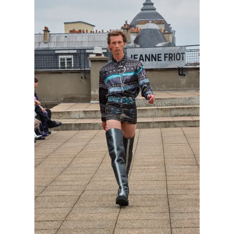both X Jeanne Friot GAO PLATFORM THIGH HIGH BOOTS - BLACK/BLACK made by both