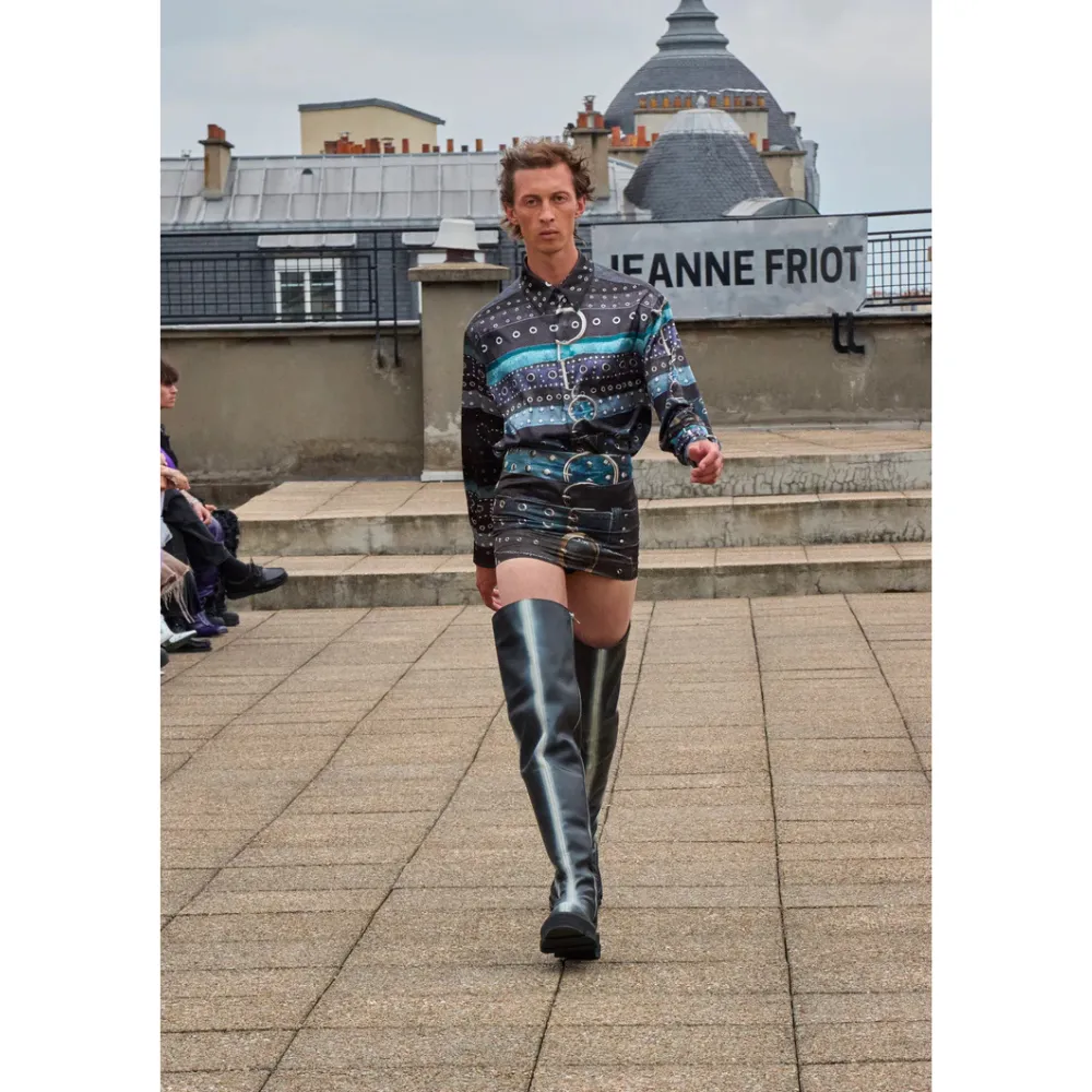 both X Jeanne Friot GAO PLATFORM THIGH HIGH BOOTS - BLACK/BLACK sold by both
