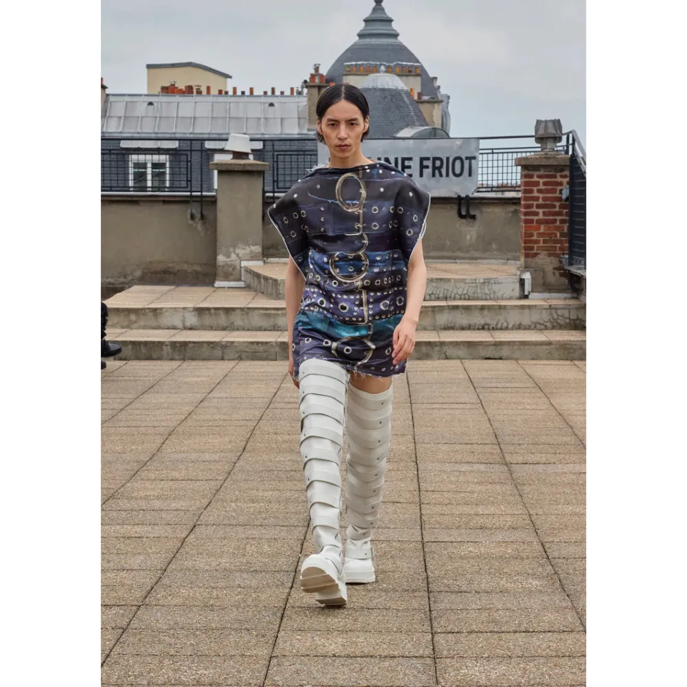 both X Jeanne Friot GAO PLATFORM THIGH HIGH BOOTS - WHITE/WHITE sold by both product image thumbnail 2