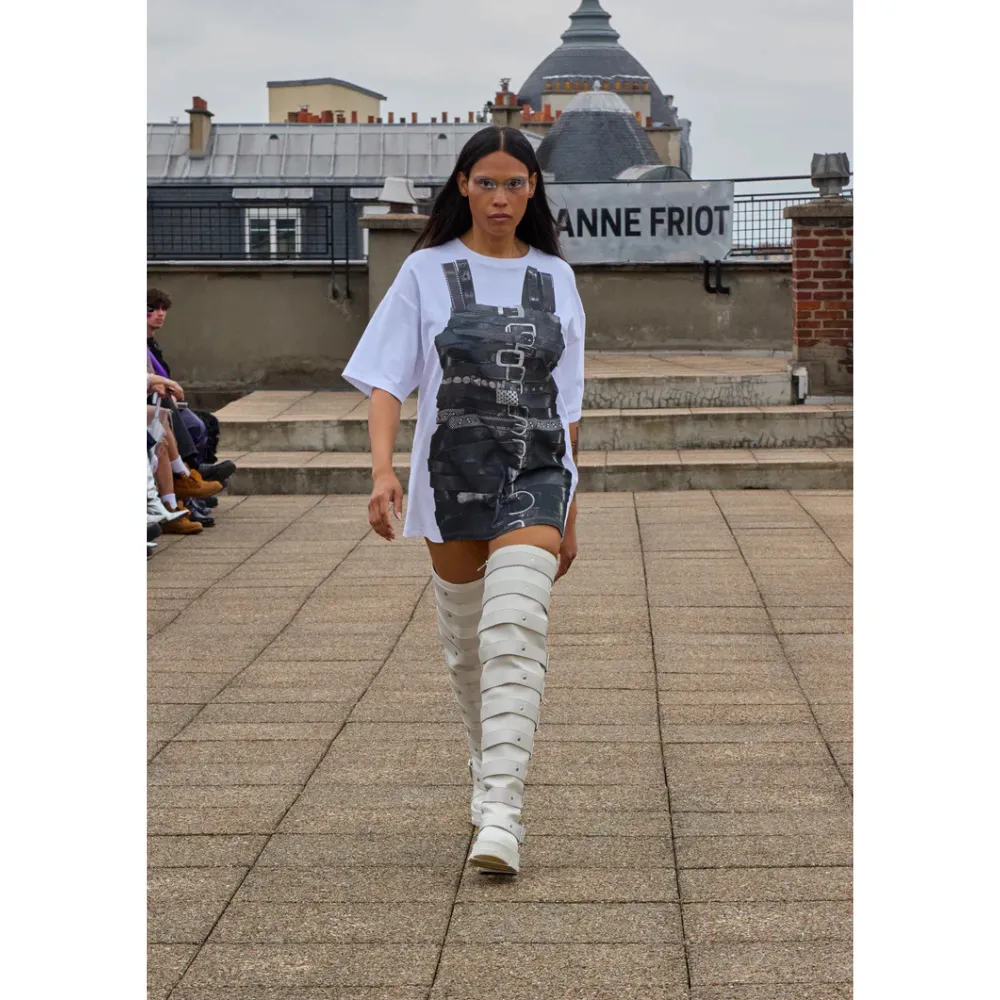 both X Jeanne Friot GAO PLATFORM THIGH HIGH BOOTS - WHITE/WHITE sold by both product image thumbnail 4