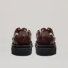 both - GAO PIERCED LOAFER-DARK BROWN/CREAM sold by both