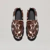 both - GAO PIERCED LOAFER-DARK BROWN/CREAM sold by both