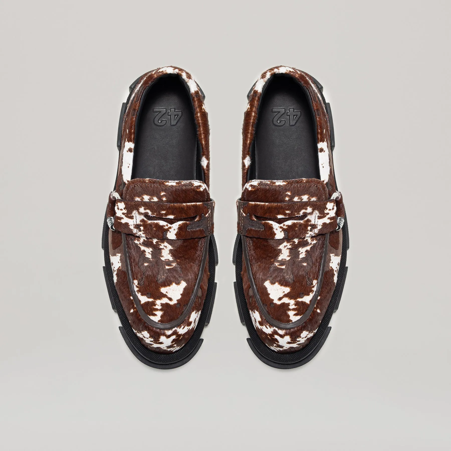 both - GAO PIERCED LOAFER-DARK BROWN/CREAM sold by both product image thumbnail 5