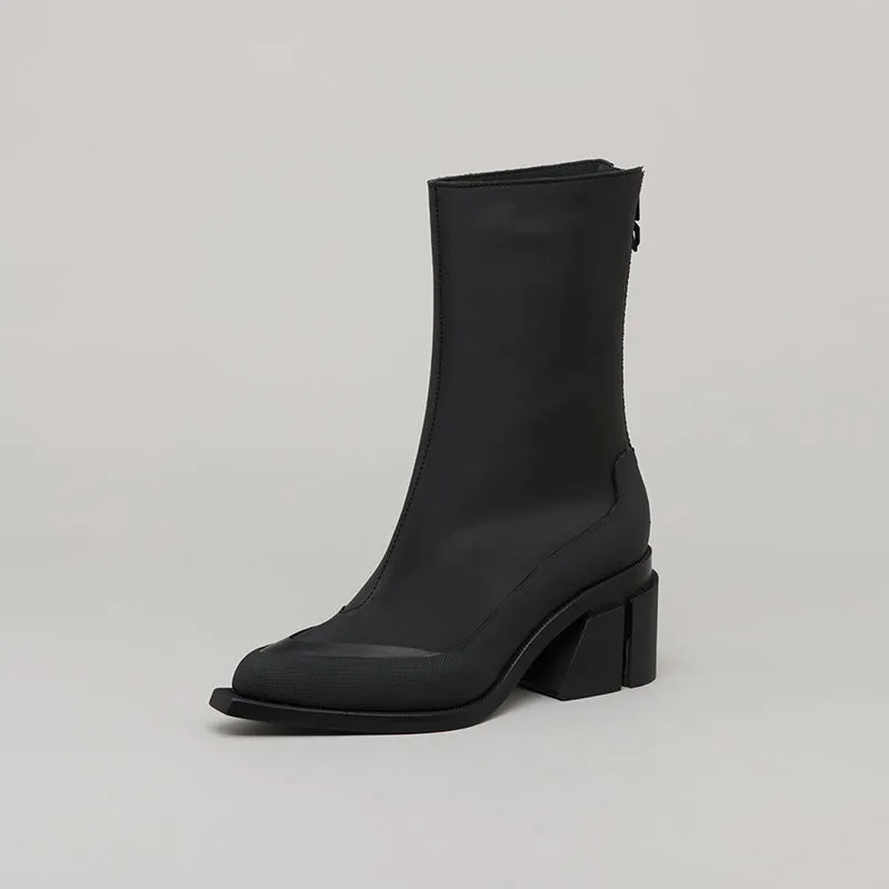 both - GAO LOW HEEL ZIP-BLACK sold by both product image thumbnail 4