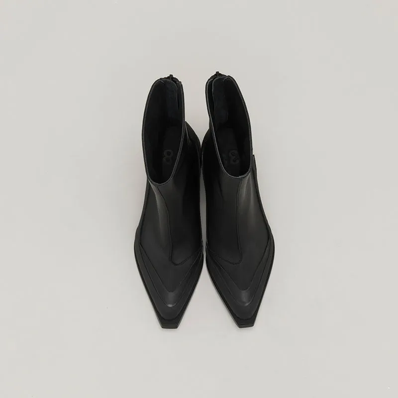 both - GAO LOW HEEL ZIP-BLACK sold by both product image thumbnail 5