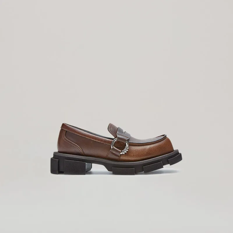 both - GAO PIERCED LOAFER-BROWN sold by both