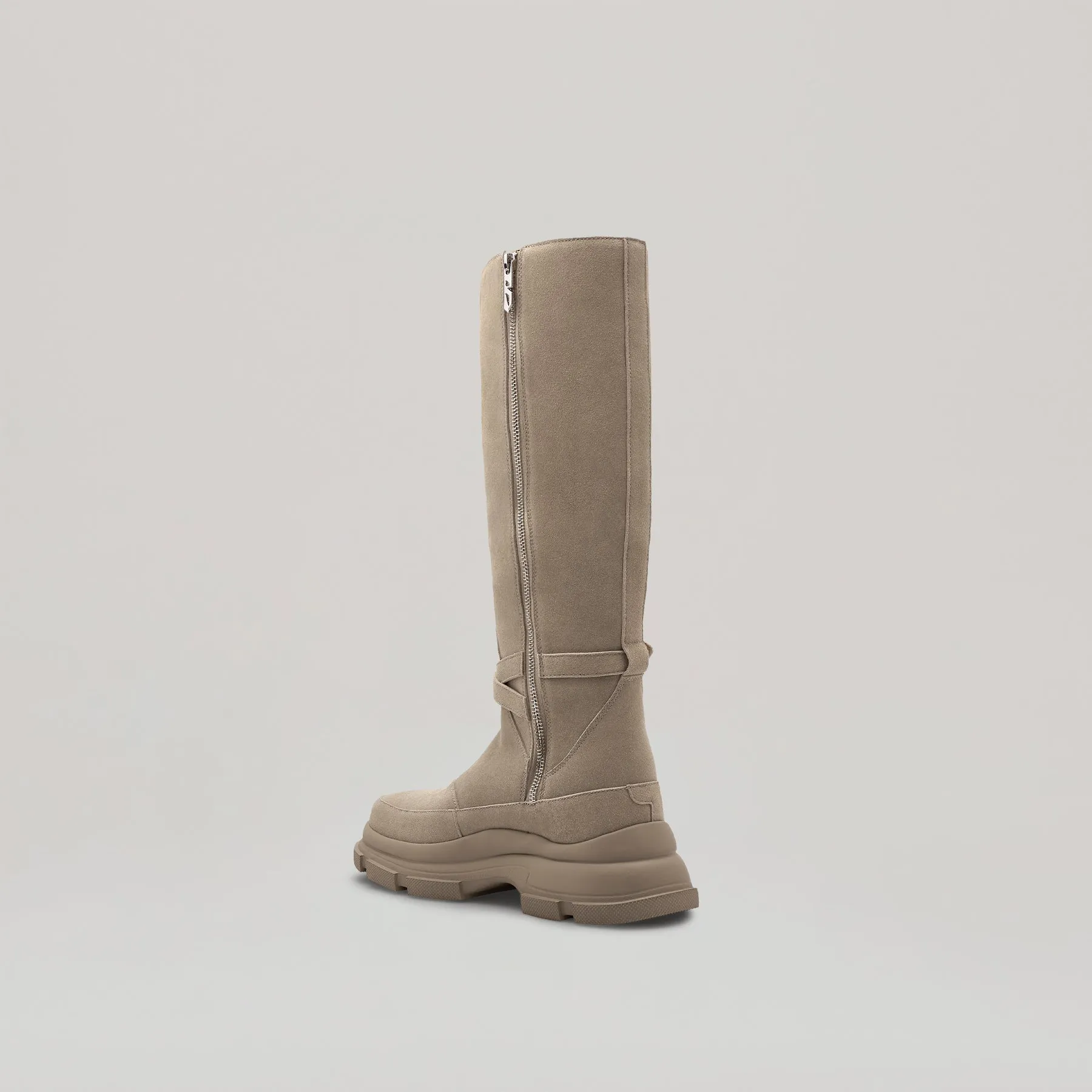 both - GAO EVA LEATHER KNEE BOOTS-KHAKI/KHAKI sold by both product image thumbnail 3