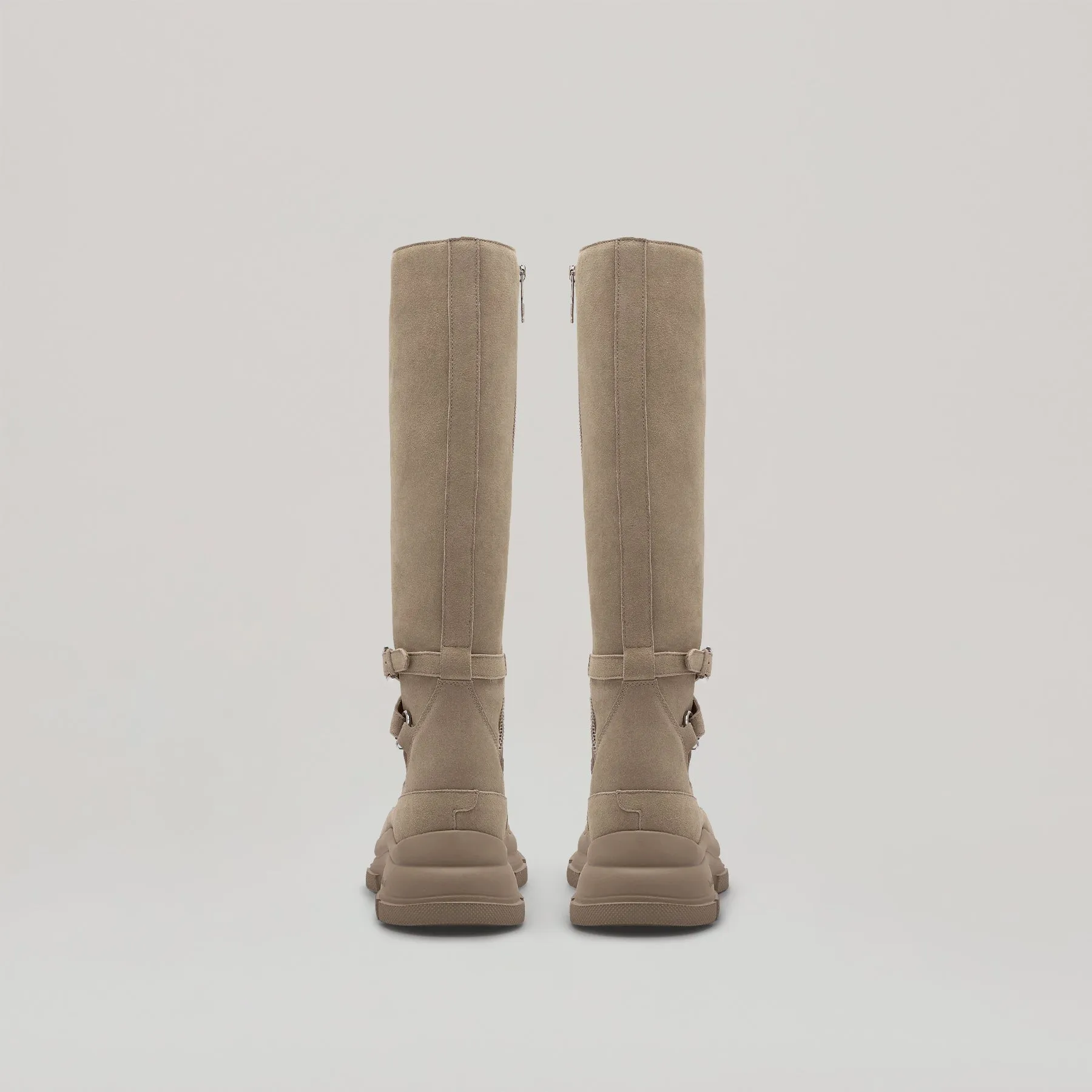 both - GAO EVA LEATHER KNEE BOOTS-KHAKI/KHAKI sold by both product image thumbnail 4