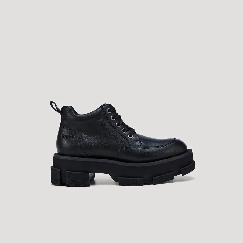 both - GAO PLATFORM MID ARMY BOOTS-BLACK/BLACK made by both