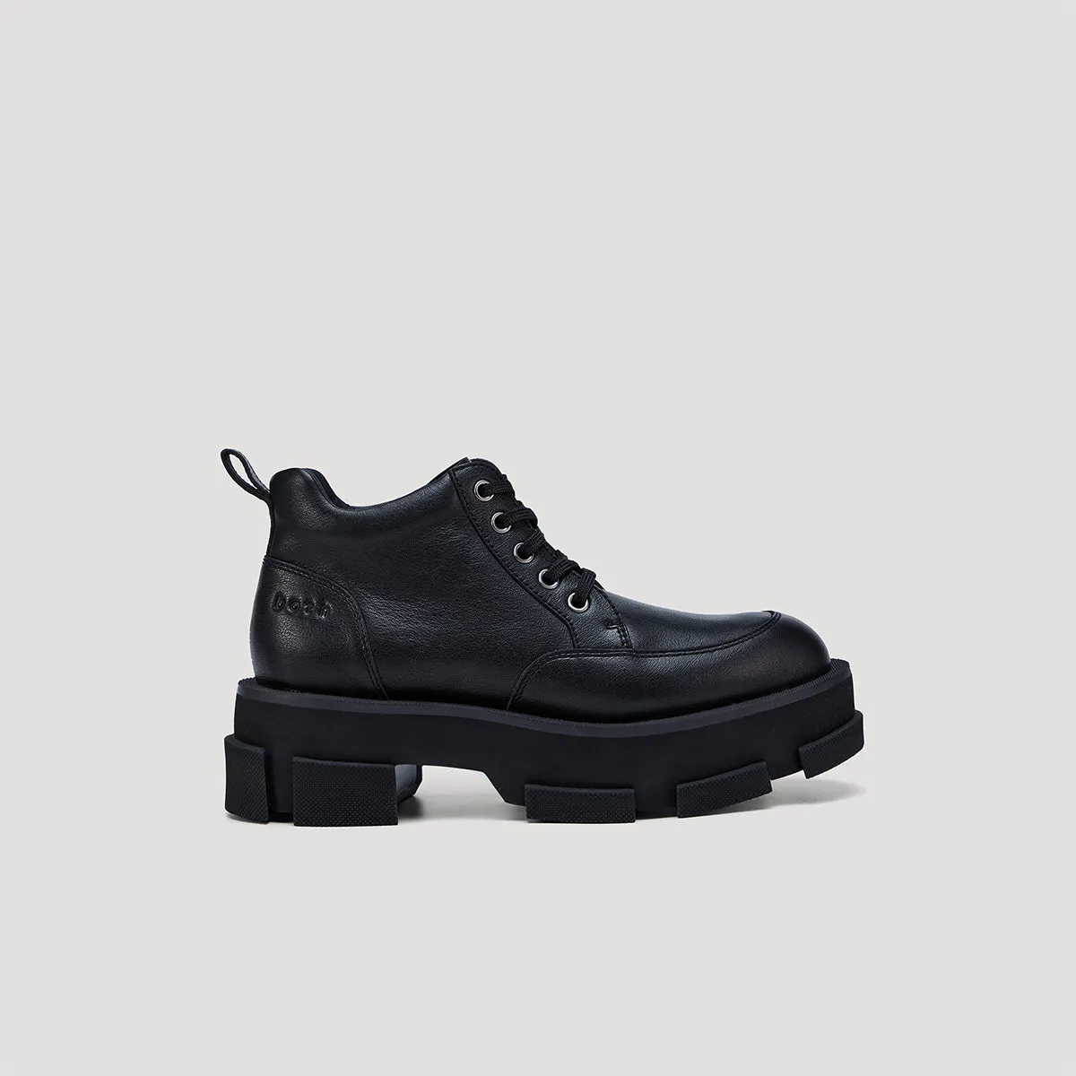 both - GAO PLATFORM MID ARMY BOOTS-BLACK/BLACK sold by both