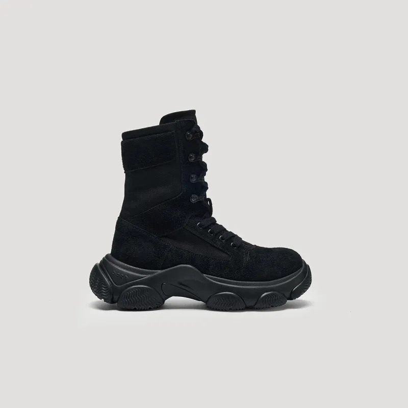 GUM BASTION COMBAT BOOTS - BLACK/BLACK made by both