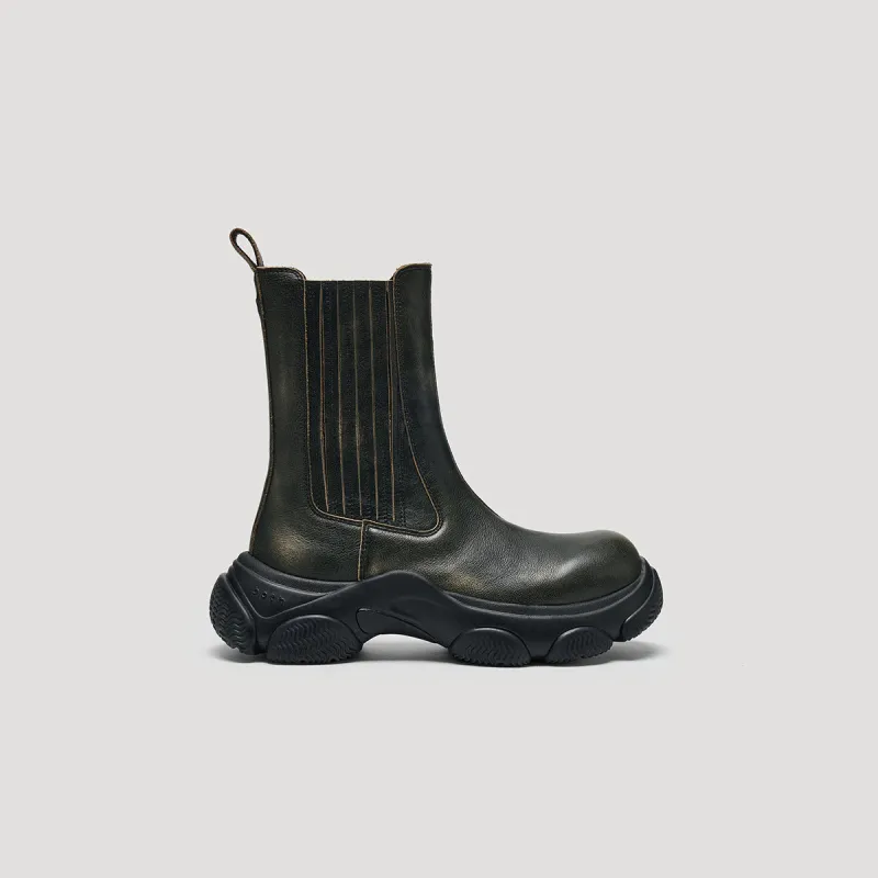 GUM BUNKER CHELSEA BOOTS - BLACK/BLACK made by both