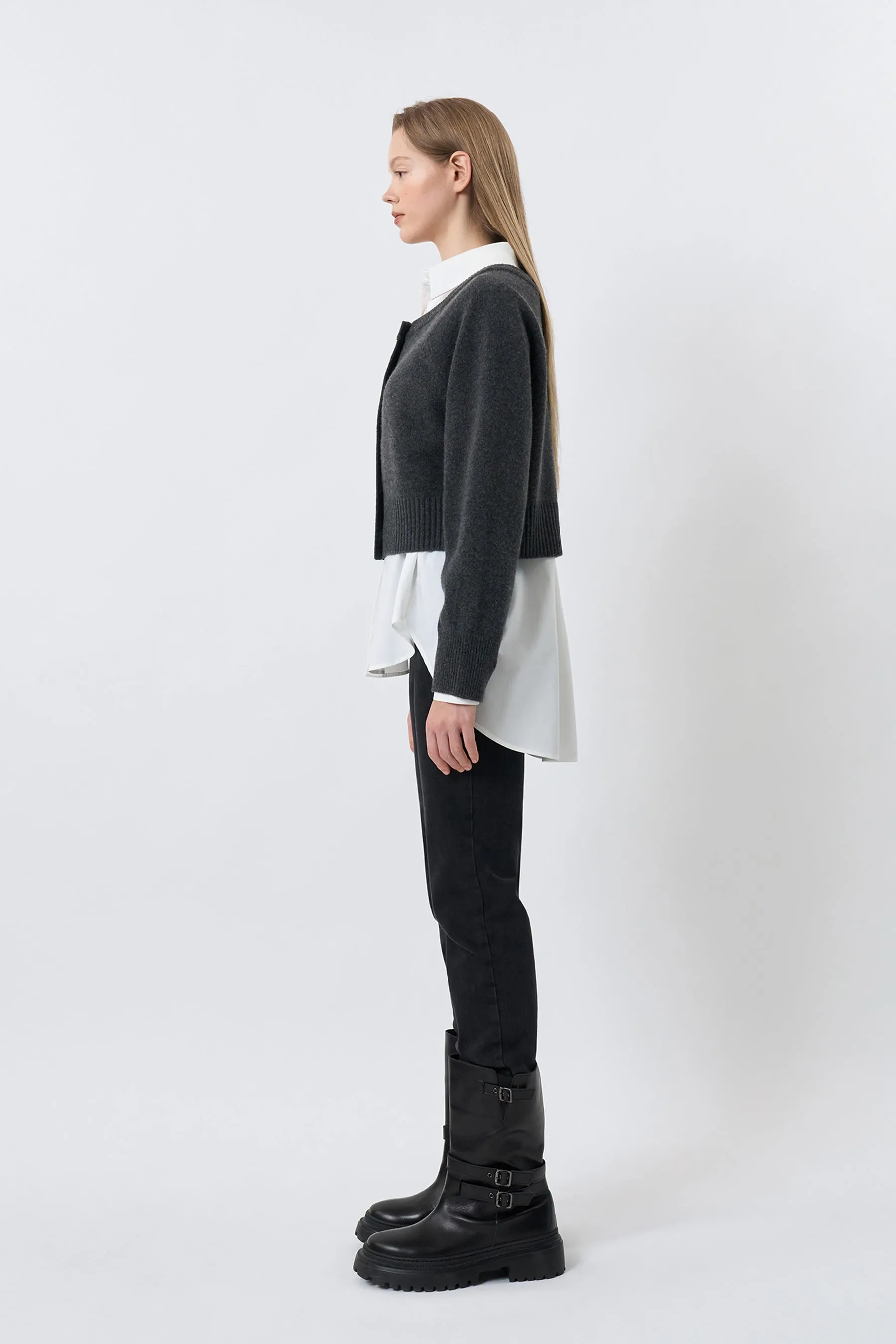 Layered Boatneck Cardigan sold by PVCS product image thumbnail 4