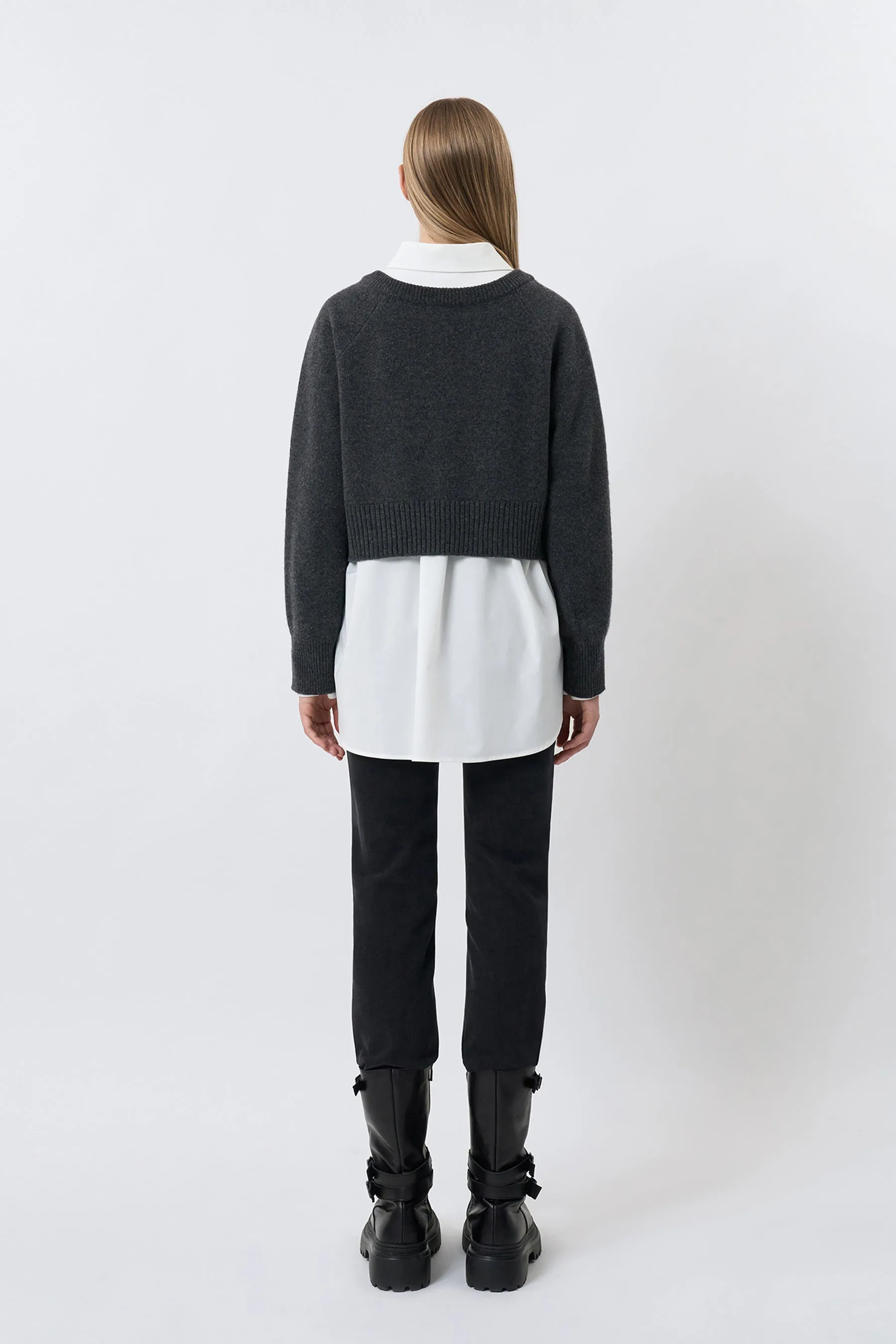 Layered Boatneck Cardigan sold by PVCS product image thumbnail 5