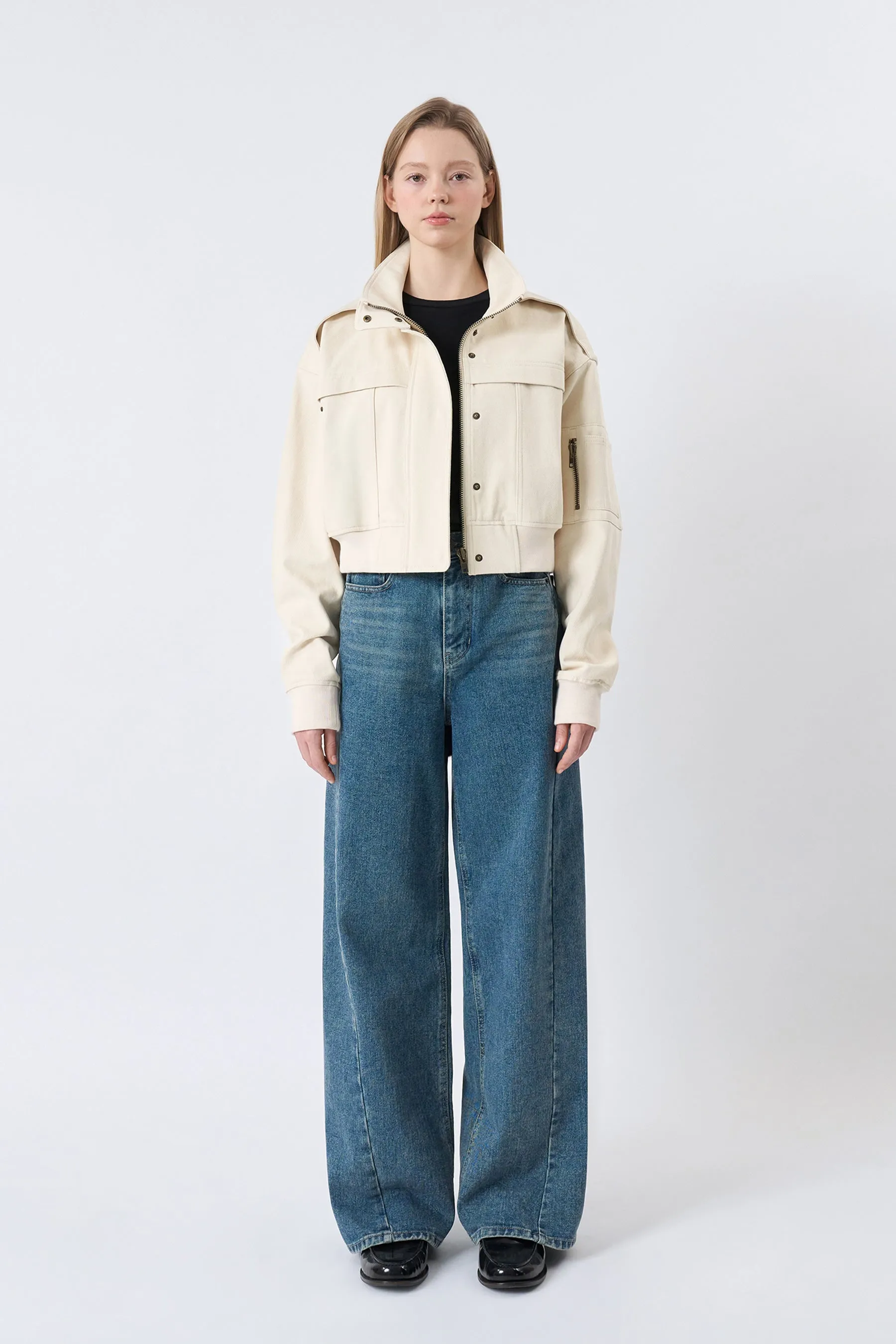 Cropped Aviator Jacket sold by PVCS product image thumbnail 3