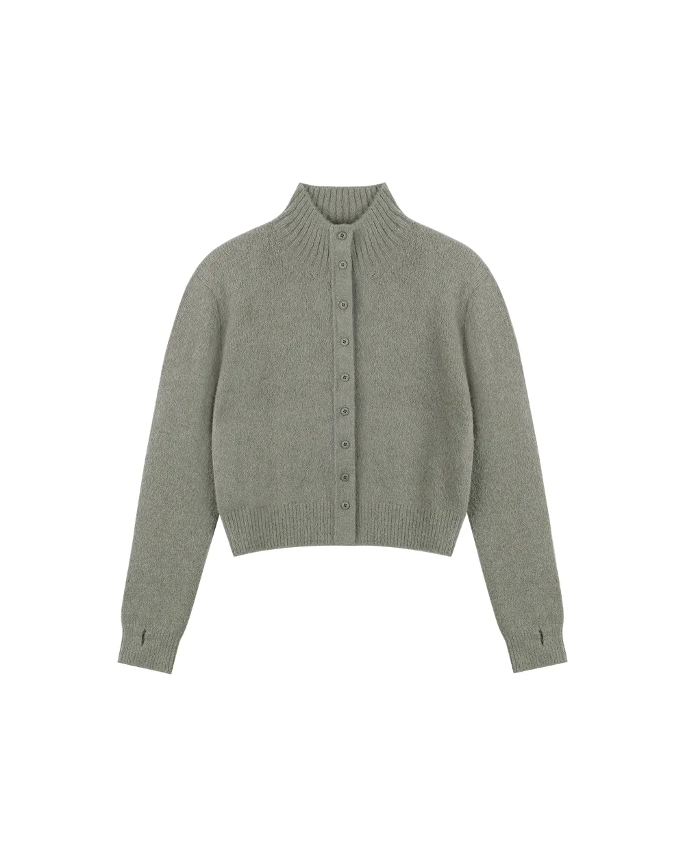 High Neck Button Cardigan sold by PVCS