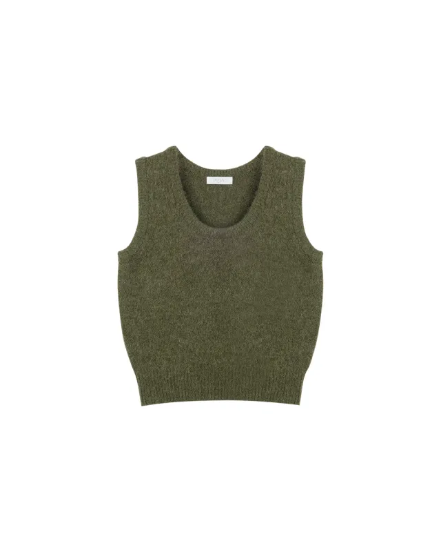 Hairy U-neck Sleeveless Top sold by PVCS